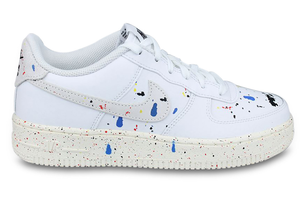 Nike Air Force 1 LV8 3 Junior 'Paint Splatter' Blanc