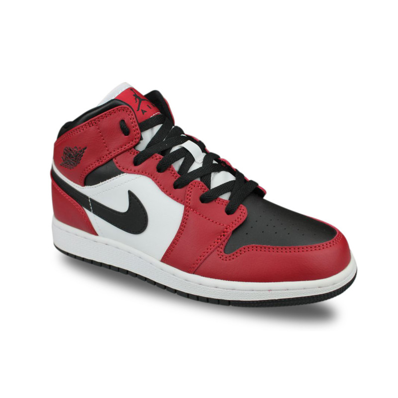 Opaco En Vivo Descarte Nike Air Jordan 1 Mid Chicago Black Toe Noir - Street Shoes Addict