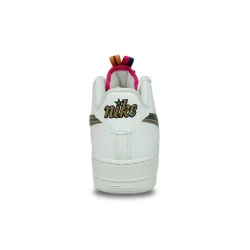 Nike Air Force 1 LV8 Double Swoosh Silver Gold Blanc