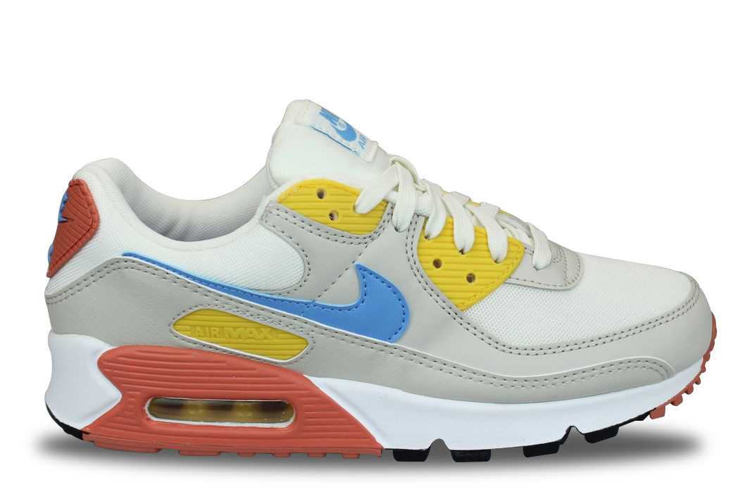 Wmns Nike Air Max 90 Light Bone Vivid Sulphur