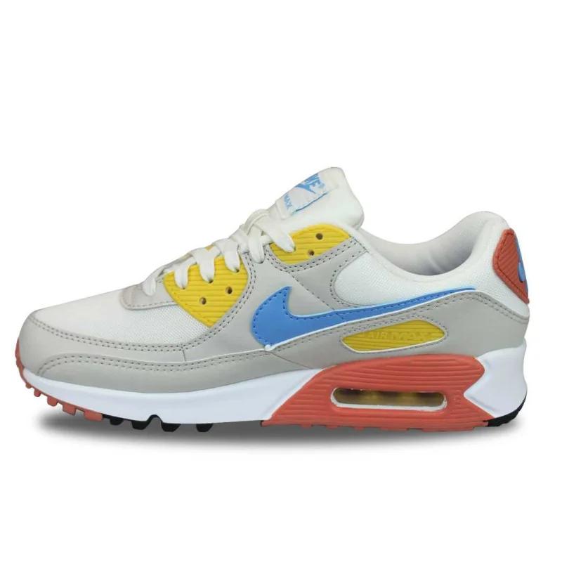 Wmns Nike Air Max 90 Light Bone Vivid Sulphur
