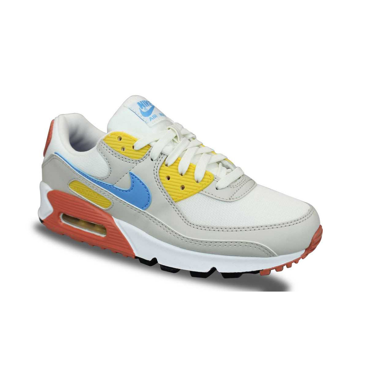 Wmns Nike Air Max 90 Light Bone Vivid Sulphur