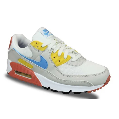 Wmns Nike Air Max 90 Light Bone Vivid Sulphur