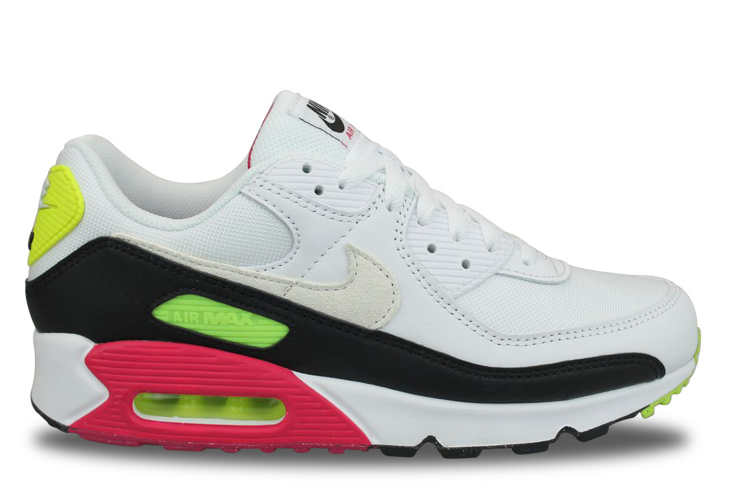 Nike Air Max 90 White Volt Rush Pink Blanc