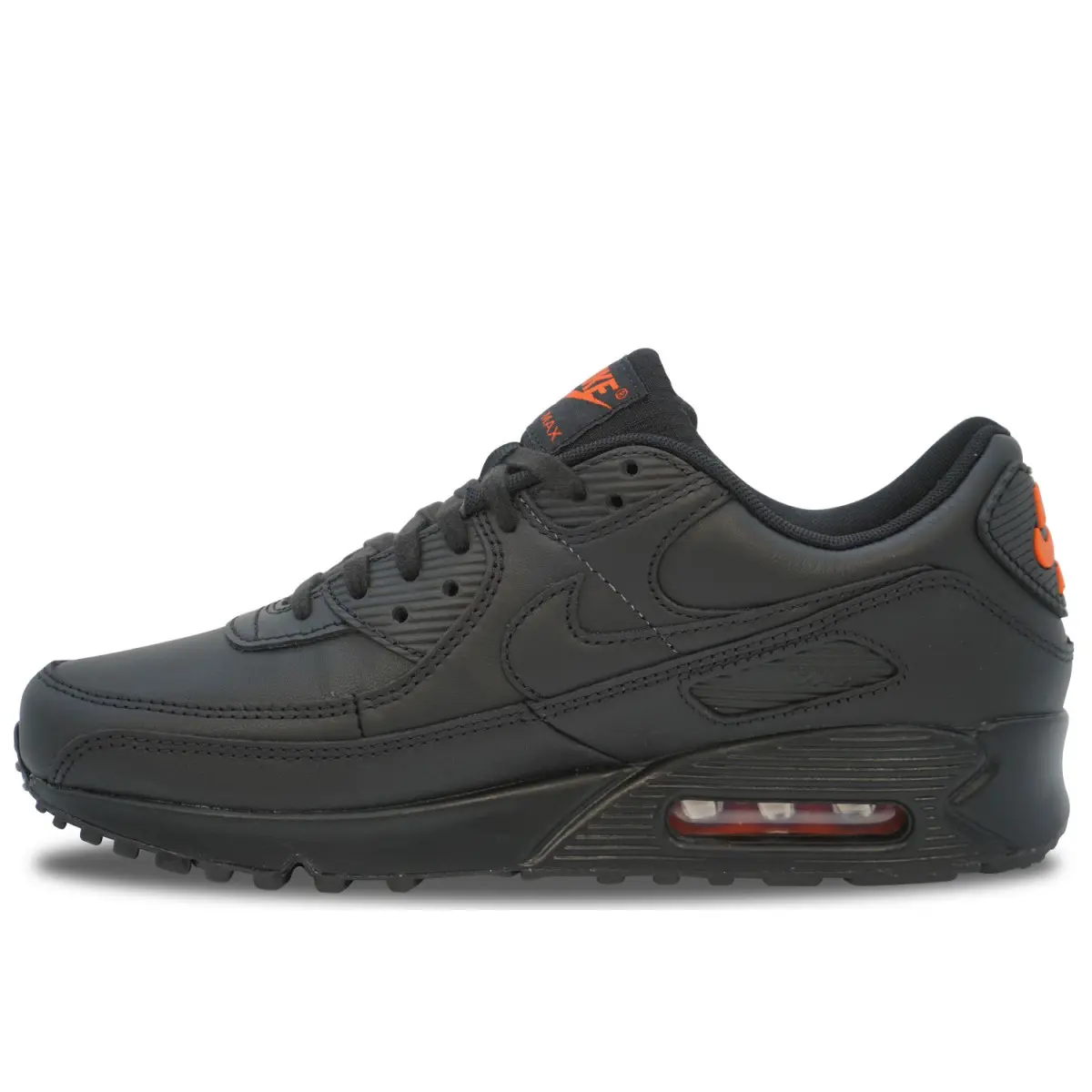Nike Air Max 90 Leather Black Safety Orange | IF5446-002