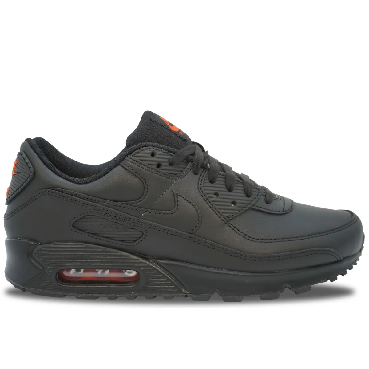 Nike Air Max 90 Leather Black Safety Orange | IF5446-002