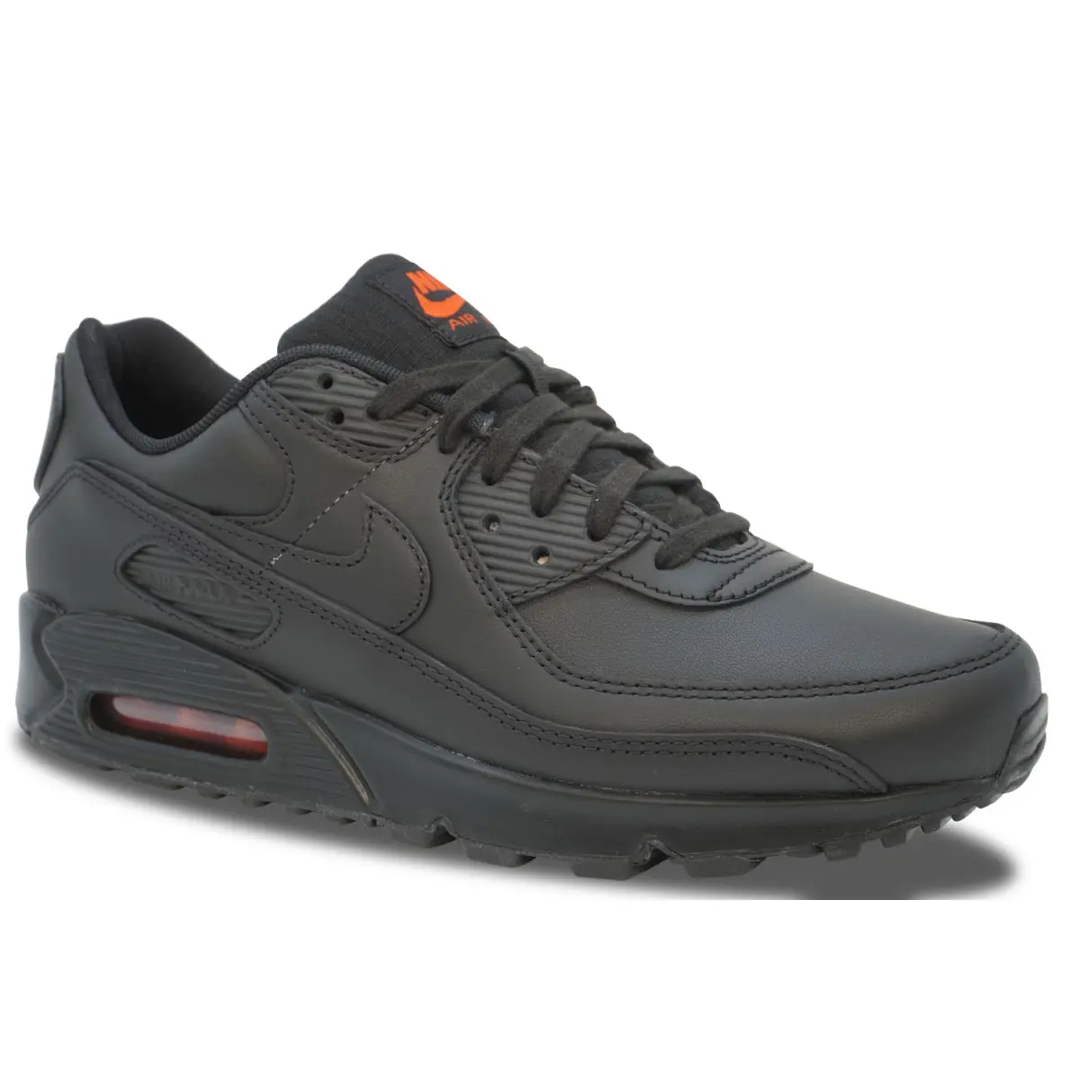 Nike Air Max 90 Leather Black Safety Orange | IF5446-002